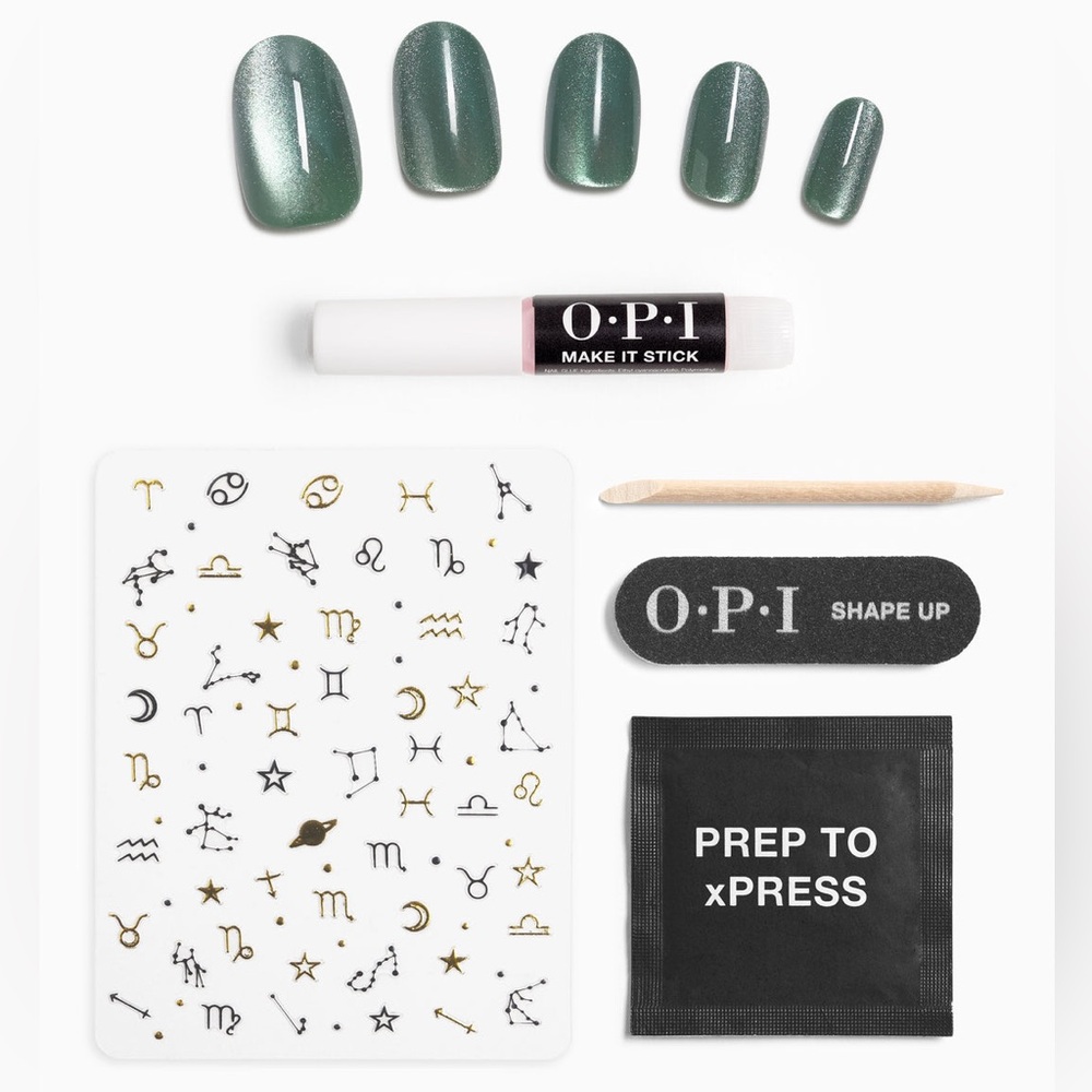 O.P.I. Feelin’ Capricorn-y xPress/on Press On Nails Astrology Zodiac Green OPI
